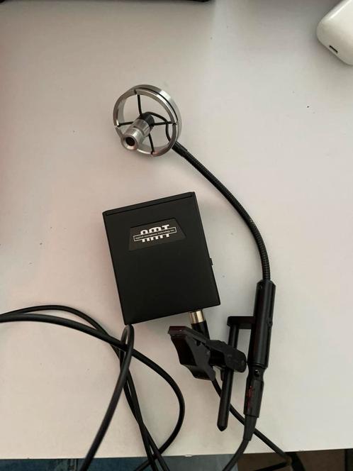 AMT sax mic met preamp, Muziek en Instrumenten, Blaasinstrumenten | Saxofoons, Gebruikt, Overige typen, Met koffer, Ophalen