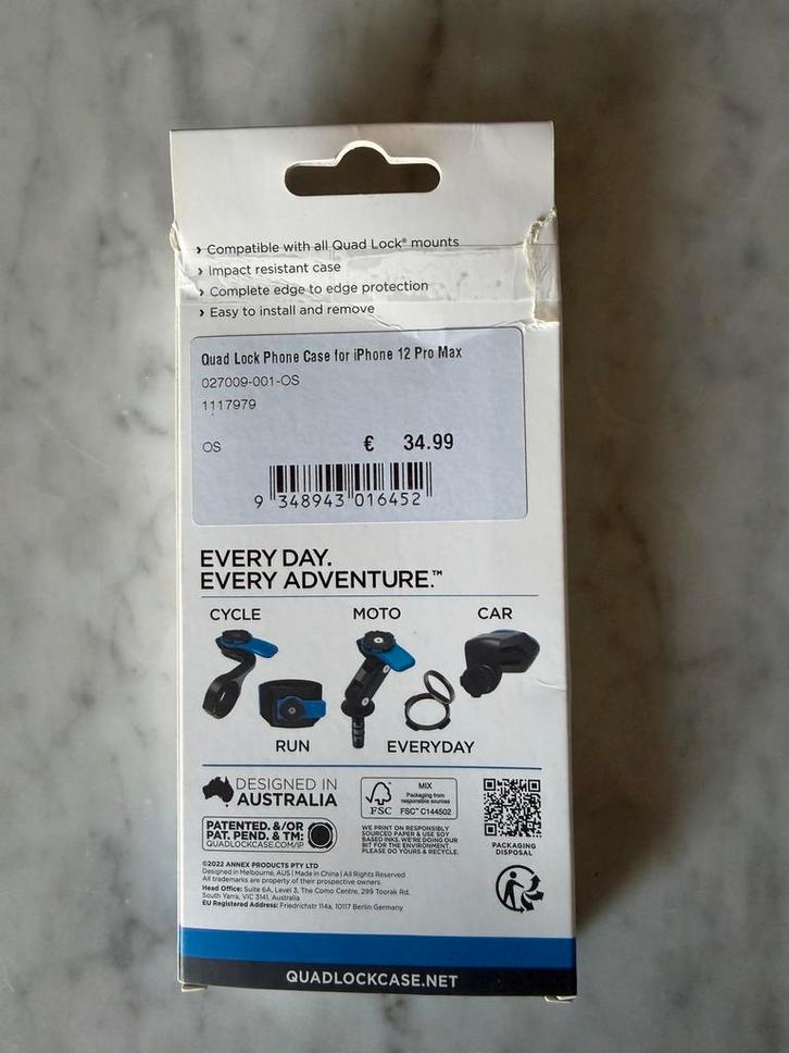 Quad Lock Lock, Télécoms, Téléphonie mobile | Motorola, Noir, Enlèvement