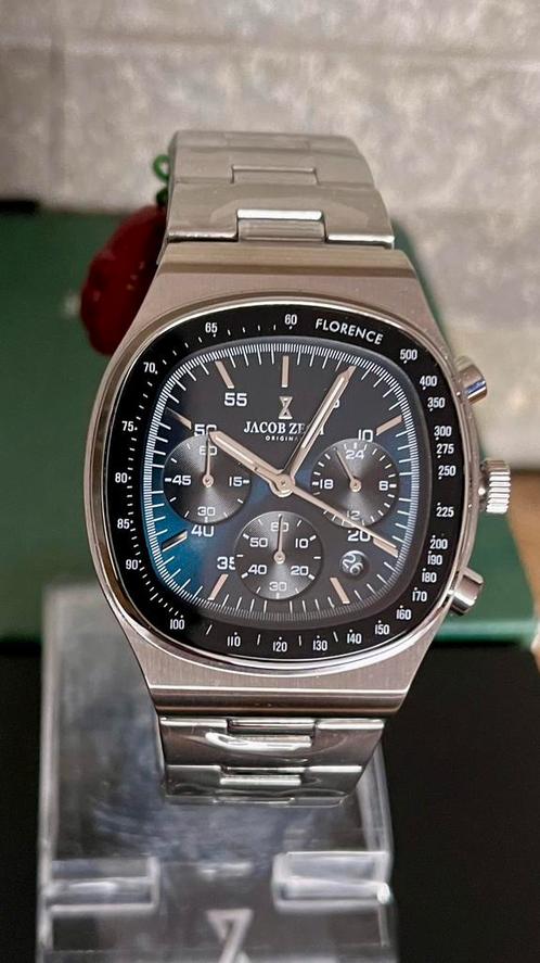 JACOB ZECH FLORENCE SPORT CHRONO TWV399€! 💯%NIEUW, Handtassen en Accessoires, Sporthorloges, Nieuw, Ophalen of Verzenden