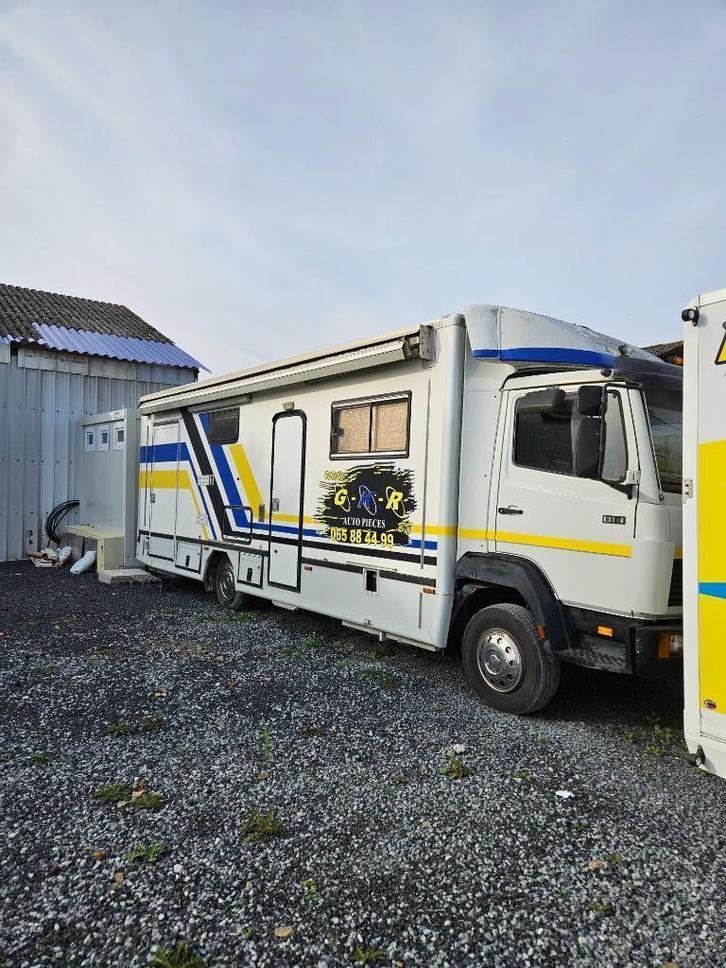 camion mobilhome Mercedes814, Caravans en Kamperen, Mobilhomes, Particulier, tot en met 5, Integraal, Mercedes-Benz, Mercedes