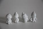 Witte kleine beeldjes poppetjes * japanse stijl * 4 stuks, Verzenden, Gebruikt, Mens