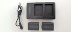Dual batterijlader voor Sony A7 camera's / 2 sony batterijen, Ophalen of Verzenden, Gebruikt