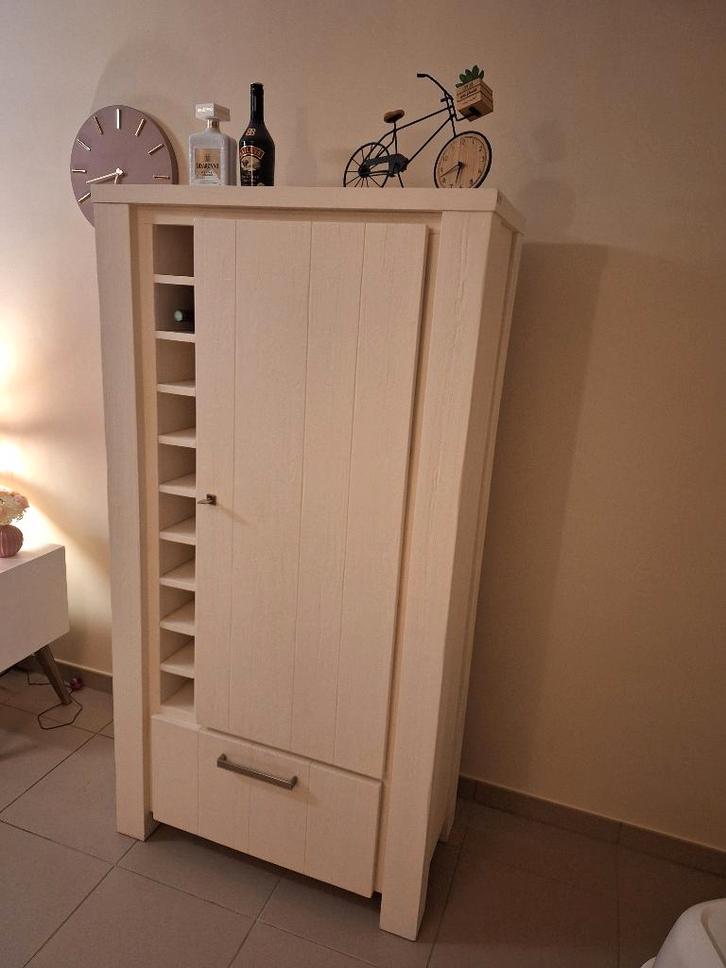 Opbergkast/wandkast/barkast xooon wit, Maison & Meubles, Armoires | Armoires murales, Utilisé, 150 à 200 cm, Moins de 150 cm, 25 à 50 cm