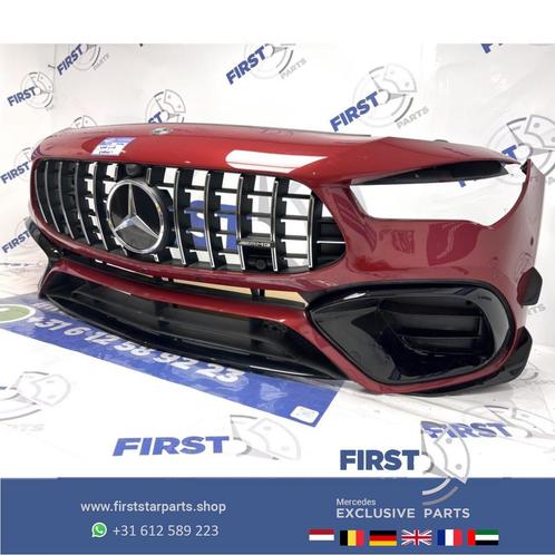 W118 CLA45 CLA45S AMG AERO VOORBUMPER ROOD + GT GRIL ORIGINE, Auto-onderdelen, Carrosserie, Bumper, Mercedes-Benz, Voor, Gebruikt