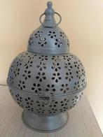 Metalen kandelaar in oosterse stijl voor kaars of potpourri, Nieuw, Ophalen of Verzenden, Metaal, Grijs