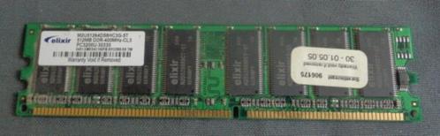ELIXIR M2U51264DS8HC3G-5T 512 Mo de mémoire DDR PC N2DS25680, Informatique & Logiciels, Ordinateurs Vintage, Enlèvement ou Envoi