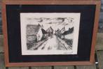 Gravure ruelle signe Maurice vlaminck, Antiek en Kunst, Ophalen of Verzenden