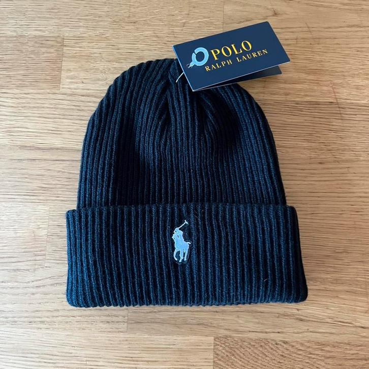 Ralph Lauren Polohoed nieuw met tag - zwart/wit, Kleding | Heren, Mutsen, Sjaals en Handschoenen, Nieuw, Muts, Overige maten, Ophalen of Verzenden
