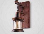 Alessio Wandlamp lantaarn brons op plank Vintage industrieel, Antiek en Kunst, Ophalen of Verzenden