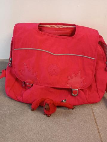 Kipling true pink boekentas met aapje beschikbaar voor biedingen