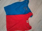 2 marcelekes rood blauw smal onderhemdjes, Kleding | Heren, Ophalen of Verzenden, Blauw