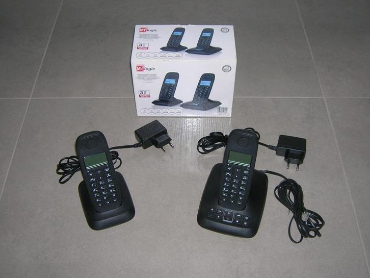 Draadloze telefoon set, Telecommunicatie, Vaste telefoons | Handsets en Draadloos, Zo goed als nieuw, 2 handsets, Ophalen of Verzenden