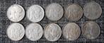10 munten van 50 Franc Belgisch zilver, Verzenden, Zilver, Losse munt, Zilver