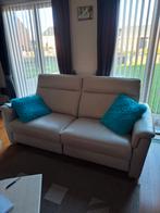 Lederen Salon, Ophalen, 150 tot 200 cm, Zo goed als nieuw, Rechte bank