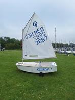 Snelle en nette Optimist in goede staat, Sports nautiques & Bateaux, Optimist, Enlèvement, Utilisé, Moins de 3 mètres
