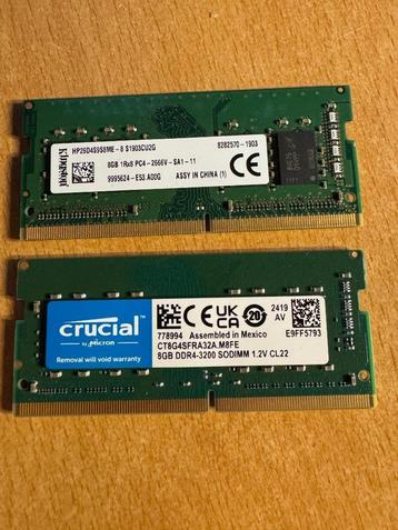 16gb (2x8gb) ddr4 sodimm, Computers en Software, RAM geheugen, Ophalen, DDR4, 16 GB