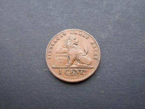1 Centiem 1902/01 België (Vlaams) km#34 XF, Postzegels en Munten, Munten | België, Losse munt, Brons, Verzenden