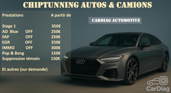 Reprogrammation autos chiptunning (adblue off, stage 1...), Auto diversen, Autogereedschap, Nieuw, Ophalen of Verzenden