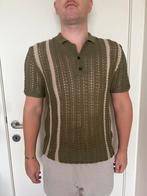 Manfinity gehaakte khaki polo maat Medium, Maat 48/50 (M), Ophalen of Verzenden, Zo goed als nieuw, Manfinity