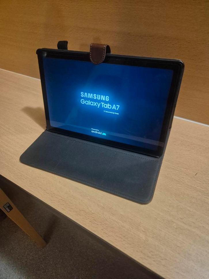 Samsung Galaxy Tab A7 64Gig incl bruin leder hoes, Computers en Software, Android Tablets, Zo goed als nieuw, Wi-Fi, 10 inch, 64 GB