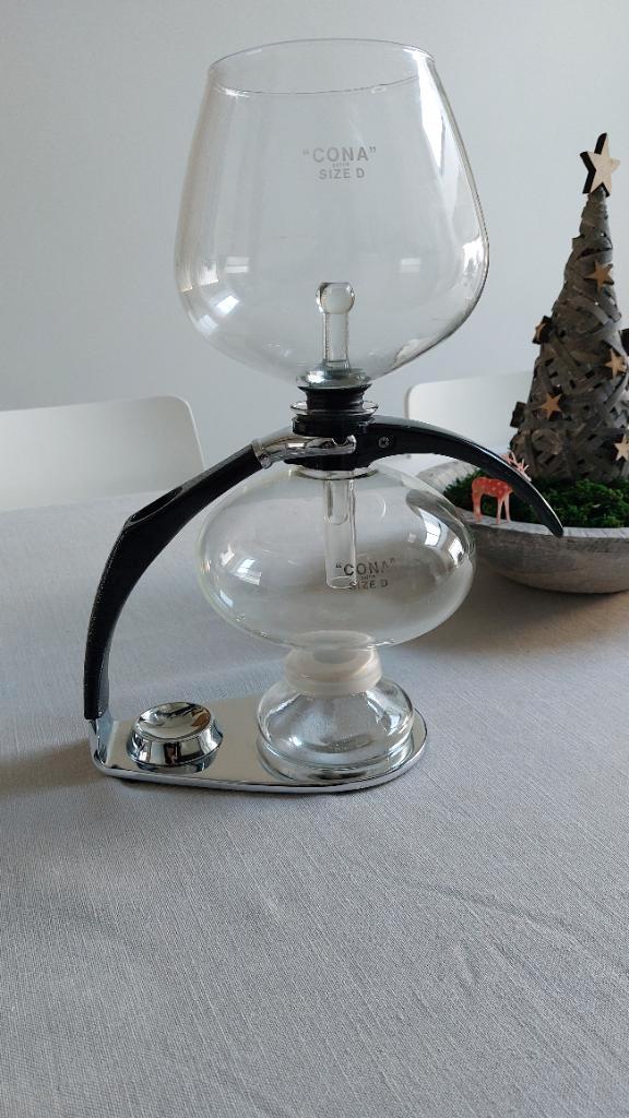 Vintage 90s glazen designkoffiezet CONA, Huis en Inrichting, Keuken | Keukenbenodigdheden, Zo goed als nieuw, Ophalen of Verzenden