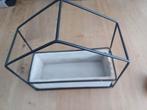 Betonen plantenbakje met metalen frame, Minder dan 30 cm, Binnen, Minder dan 60 cm, Nieuw