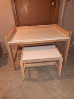 Bureau + bankje flisat, Ophalen, Zo goed als nieuw, Tafel(s) en Stoel(en)