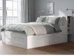 IKEA Brimes blanc lit de 140 cm, Huis en Inrichting, Ophalen, Gebruikt, Wit, Tweepersoons