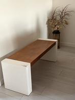 Zitbank hout - stevig - 120x40x44, Ophalen, Gebruikt, Wit, Eén