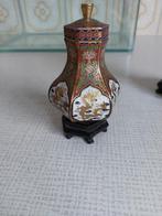 Vintage jaren 60 chinese zeshoekige cloisonnepot, Antiek en Kunst, Antiek | Keramiek en Aardewerk, Ophalen of Verzenden
