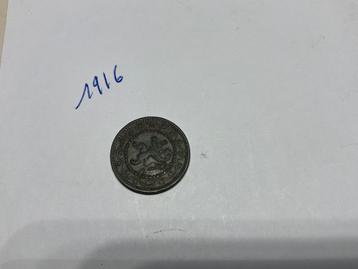 Oorlogsgeld  Belgische 10 centimes munt uit 1916. beschikbaar voor biedingen