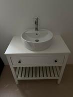Lavabo IKEA Hemnes, blanc, 82x48x90cm avec lavabo + mitigeur, Enlèvement, Comme neuf, Lavabo