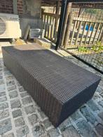 Zwart geweven salontafel voor in de tuin, Ophalen, Zo goed als nieuw