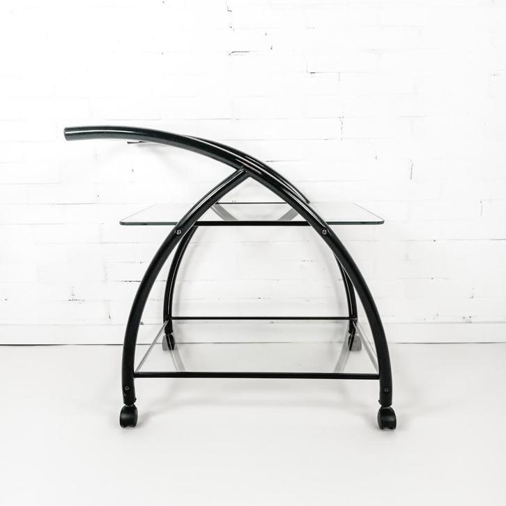 Vintage barcart, Huis en Inrichting, Tafels | Bijzettafels, Glas, Ophalen