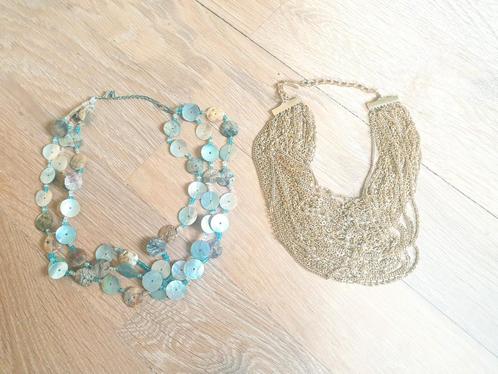 Fantasie halssnoeren, Handtassen en Accessoires, Kettingen, Zo goed als nieuw, Blauw, Ophalen of Verzenden