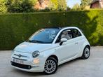 Fiat 500C Cabrio - Automaat - Benzine - Parelmoerwit - Navi, Auto's, Automaat, 4 zetels, Cabriolet, Leder en Stof