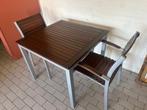 LOT 115: Tuinset Tafel 90x90 2 stoelen, Enlèvement, Utilisé, Salons de jardin