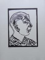 ROLAND TOPOR / KAFKA ONDERWERELD / ZW-W LINOSNEDE / 38x28cm, Ophalen of Verzenden