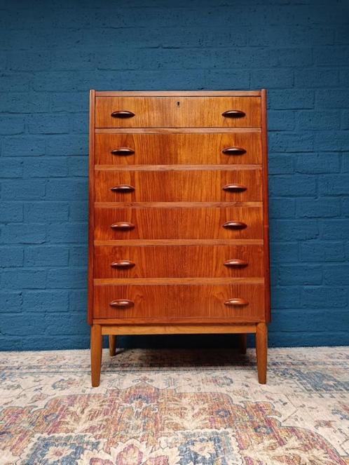 Vintage ladekast, jaren 60, Deens design, Verzamelen, Retro, Huis en Inrichting, Ophalen