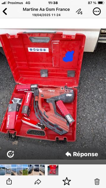 HILTI GX 120, Doe-het-zelf en Bouw, Ophalen of Verzenden, Gebruikt