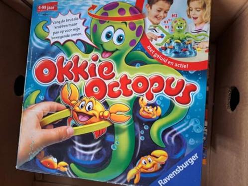 Okkie Octopus - Gezelschapsspel, Hobby en Vrije tijd, Gezelschapsspellen | Overige, Zo goed als nieuw, Een of twee spelers, Drie of vier spelers