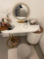 Table de toilette Medina avec lampe LED et tabouret, Maison & Meubles, Tables | Coiffeuses, Enlèvement, Comme neuf, Bois