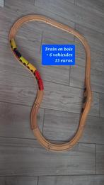 houten circuit met 6 voertuigen in zeer goede staat, Kinderen en Baby's, Ophalen of Verzenden, Zo goed als nieuw, Racebaan