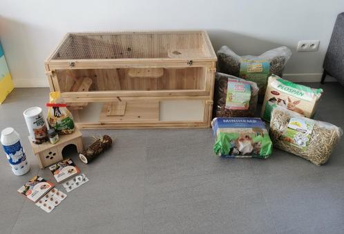 Houten hamsterkooi 100x50x50 cm + toebehoren, Animaux & Accessoires, Rongeurs & Lapins | Cages & Clapiers, Utilisé, Cage, Moins de 60 cm