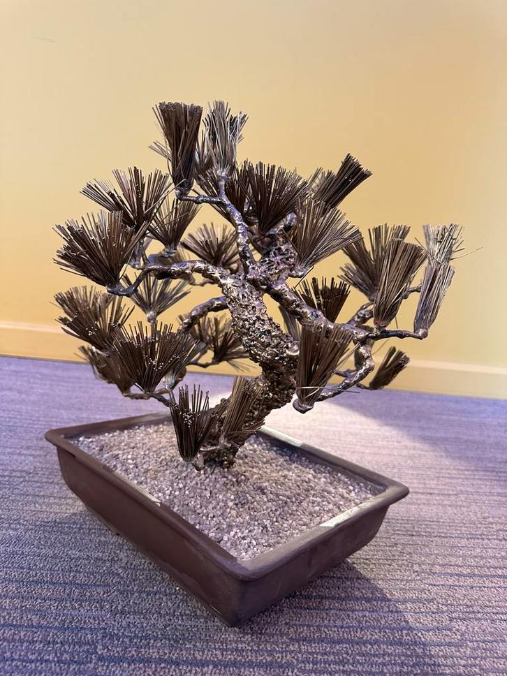 metalen bonsai, Huis en Inrichting, Woonaccessoires | Kunstplanten en Kunstbloemen, Zo goed als nieuw, Binnen, Ophalen of Verzenden
