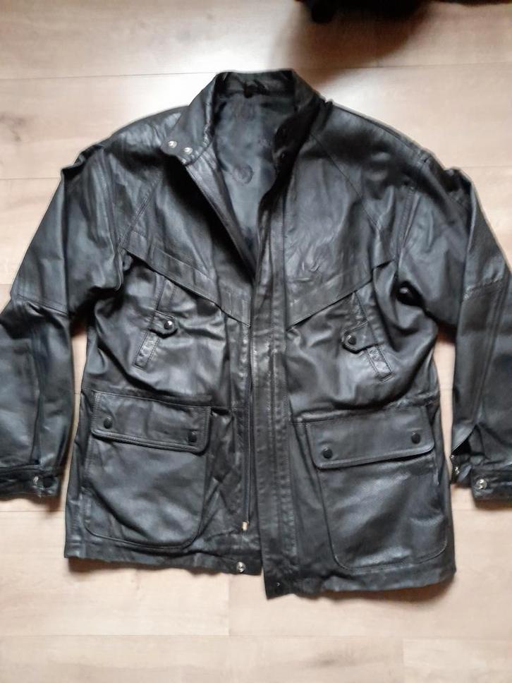 Lederen jas, dames, amper gedragen, maat 44, Kleding | Dames, Jasjes, Kostuums en Pakken, Zo goed als nieuw, Jasje, Maat 42/44 (L)