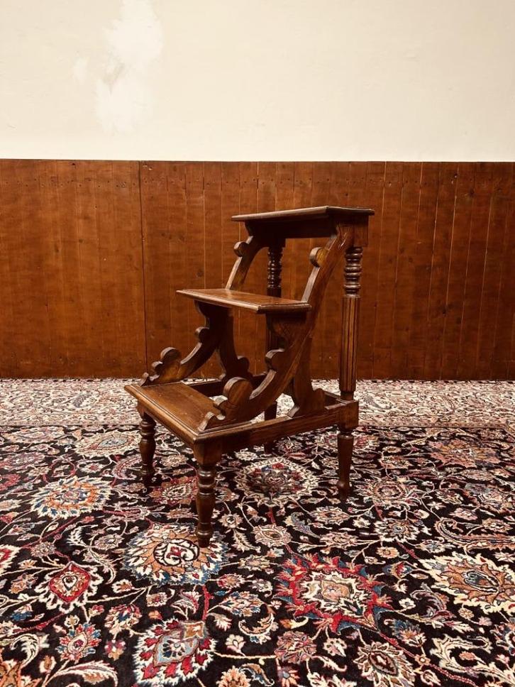 Klassiek Engelse Bibliotheektrap Trap, Antiek en Kunst, Antiek | Kantoor en Zakelijk, Ophalen of Verzenden