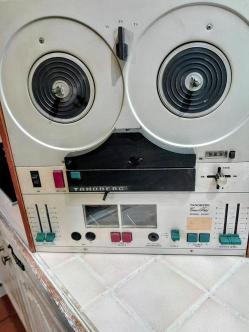 bandopnemer tandberg 3500X 4spoor stereo, Audio, Tv en Foto, Bandrecorder, Defecte bandrecorder, Met stofkap, Met banden, Ophalen
