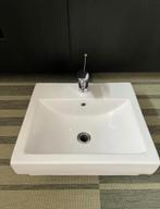 Lavabo opbouw + Grohe kraan, Doe-het-zelf en Bouw, Sanitair, Ophalen, Gebruikt, Chroom, Kraan