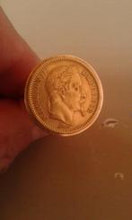 GOUDEN RING 14K MET 20 FRANKS NAPOLEON, Verzenden, Goud